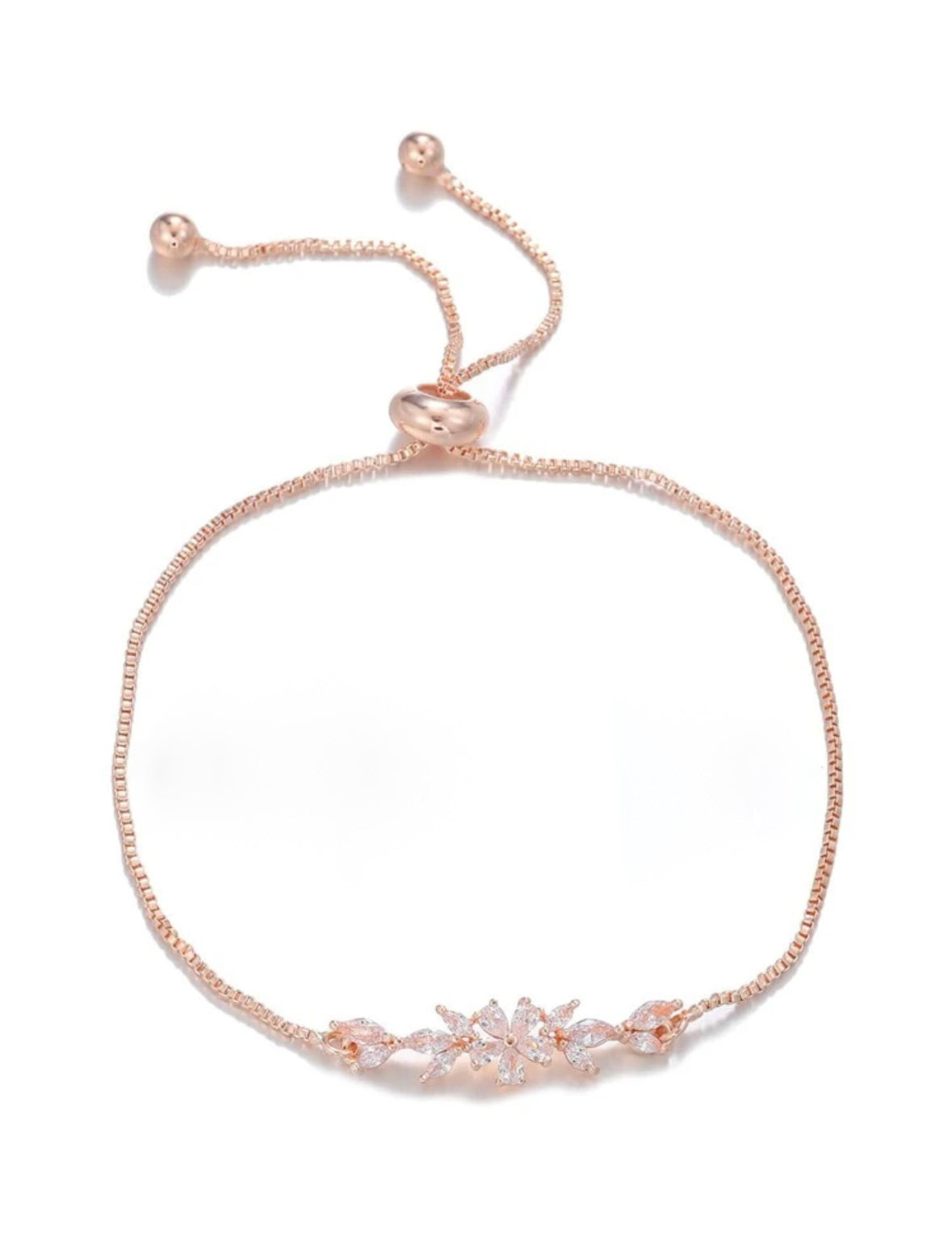 Aurora Rose Gold Flower  Pulling Bracelet