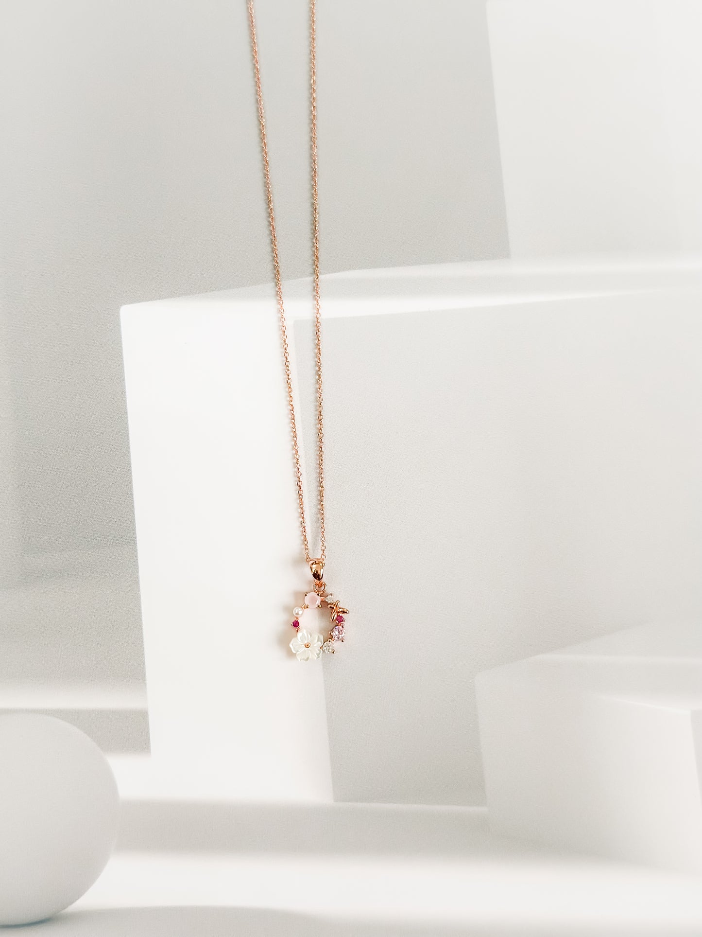 Cherry Blossom S925 Sterling Silver Necklace